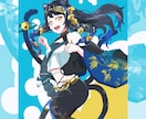 歌ってみた/返礼品/Vライバーへ！一枚絵描きます 背景あり◎商用利用◎等身キャラクター・ミニキャライラスト イメージ8