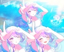 歌ってみたMV・一枚絵・グッズイラストを制作します リピート多数！丁寧なやり取りで初めての方も安心です イメージ1