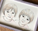 大切な記念日に、温かみのある手描き似顔絵を描きます ギフトとして色鉛筆の温もり溢れる手描き似顔絵を贈ります イメージ2