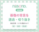 画像の背景を透過・切り抜きします 透過PNGで納品｜12月末まで実績作り価格 イメージ1