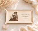 結婚祝い 写真入りレザートレイ作ります 結婚式後のプレゼント・両親贈呈品　ウェディングギフト イメージ7