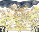 あなたの想いを表現する A4水彩画イラスト描きます HPやSNSで使える あたたかみのある水彩画イラスト イメージ1