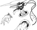 3つ3000円で異形系のラフデザイン案を描きます 一体一体個性的で唯一なキャラデザ案を制作します。 イメージ2
