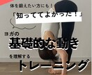 単発 ヨガビギナー　基礎的な体の動きを教えます 【お試し】スタジオに行っても戸惑わない、基礎的な動きの理解 イメージ1