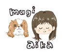 絵本風かわいい似顔絵アイコンイラスト描きます ペットも一緒にクレヨンで描いた風のSNSアイコン イメージ5