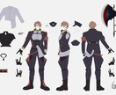 かっこいい！を短期で承ります キャラクターの設定画や衣装デザイン立ち絵を制作いたします！ イメージ3