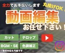期間限定価格！カット、テロップ、イラスト挿入します 編集で視聴維持率アップ。確実に良いモノをお返しします イメージ1