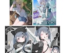 12月15日まで】一律5500円で描きます 期間限定！一律5500円で一枚絵やアイコンを描きます！ イメージ2