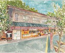 商用利用可。風情のある水彩画を描きます お店のPR、HPの背景、グッズなどに利用いかがでしょうか❗️ イメージ1