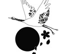 キレイ系、お洒落にモノクロイラスト描きます 【人物、動物、モチーフ何でもOK】 イメージ7