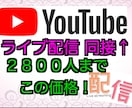 YouTubeライブ配信の視聴者増やします 即日対応可！各種SNS対応！お気軽にどうぞ！ イメージ1