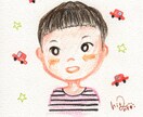 色鉛筆のやさしいタッチで絵本風の似顔絵描きます 大好きなあの人にあたたかいプレゼントを贈りたい方へ(発送可) イメージ2