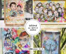 お洒落な透明の似顔絵イラストお作りします 透明感と立体感溢れるポップでロマンティクなアナログイラスト♡ イメージ8