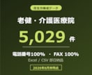 老健・介護医療院の営業リスト提供します 電話番号100%／5,029件／2026年6月末時点 イメージ1