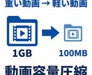 動画容量を圧縮して軽い動画に変換します 重い動画を共有しやすいサイズに調整 イメージ1