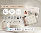 よもぎ蒸しサロンの説明資料テンプレートお渡しします 【Canvaで自由に編集】サロンのオリジナル資料を手軽に イメージ1