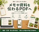 メモや資料を読みやすいPDFに整理します 構成・文章・見た目を整え、スマホでも伝わる資料へ イメージ1