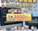 切り抜き動画を作成します まずはお気軽にご相談ください！ イメージ1
