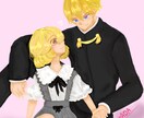 SNS.似顔絵等お描きします キラキラお目目が特徴の絵柄.オリジナル構図になります！ イメージ2