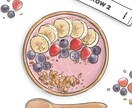 商用可!フードイラスト描きます 線画と水彩タッチの塗りで描く食べ物のイラスト イメージ2