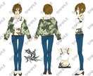 キャラクターデザイン、三面図ラフ制作いたします TRPGなどにお使いいただけます！ イメージ3