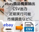 ebayで検索した商品リストをCSVに出力します キーワード検索、セラー検索、ご要望に応じて作成致します イメージ2