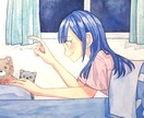 優しい雰囲気の水彩イラストをお描きします アナログ原画の匿名配送可能です イメージ4