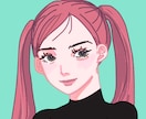 まつげパッチリな女の子のアイコン描きます 個人利用のSNSアイコン用イラストになります。 イメージ3
