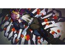表紙･挿絵･MV･サムネイルなどの一枚絵描きます キャラクターメインから背景メインまで幅広く対応可能です イメージ7