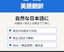 英語翻訳！英文を自然な日本語に丁寧に訳します 英文500語まで1,000円｜原文と照合し自然な日本語に イメージ1