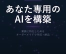 あなた専用のカスタムGPT(GPTs)を作成します 【先着10名30%OFF】業務に合わせカスタムしたAIを納品 イメージ1