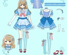 お子さんの描いた衣装をキャラクター付きで作成します お子さんの描いた衣装をきれいにイラスト化します♪ イメージ4