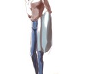 スケッチ風ファッションイラスト描きます ラフ決定から最短即日納品！雑誌や書籍のカットにいかがですか？ イメージ2