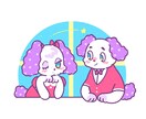 カップル・ペアアイコン描きます かわいい　おしゃれ　シンプル　人物・動物　カップルアイコン イメージ7
