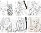 少女漫画　カップル　萌えなどイラスト描きます 制作します(モノクロ　白黒　シャーペン画　恋人イラスト) イメージ9