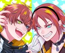 かわいい、ポップ、カラフルな少年少女を描きます ご質問のみでもお気軽にどうぞ！ イメージ6