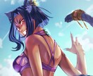 SNSアイコン　イラスト　描かせていただきます 濃いめの塗りと動きのある構図が得意です。きっと魅力倍増です。 イメージ3