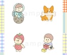 映える！ゆるかわアイコン作成します 線画のゆるふわテイスト＊グッズ化、記念品、プレゼントにも♪ イメージ6