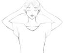 ビジネス向き！身体の線画イラスト描きます ビジネス教材等に使えます！女性向きイラストです。 イメージ2