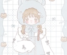 ふわふわしたあたたかみのあるイラストお描きします 一枚絵、挿絵、サムネなどにいかがですか？ イメージ1