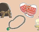 可愛らしい雰囲気のアイテムイラスト描きます チラシなどの販促物や、TRPGの素材として使用できます。 イメージ1