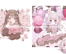 抜け感のあるタッチでイラスト描きます 儚い。透明感。ふわふわ。きゅんとする1枚を。 イメージ9