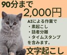動画・音声90分まで2,000円で素起こします 【高精度AI対応】議事録やインタビューに最適！ イメージ1