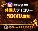 インスタのフォロワー＋5000人増やします 初出品割引！！Instagram5千人増加！振り分け可能！ イメージ1