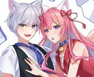 立ち絵・サムネ・一枚絵◎ イラストお描きします 高頭身〜ミニ、幅広く対応可能◎ お気軽にご相談ください♪ イメージ1