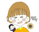 ゆるっとかわいいイラスト作成します 依頼内容自由に記載OK！できるだけ要望叶えます！ゆるっと。 イメージ1