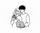 シンプル◆おしゃれ線画イラストアイコン作ります SNS利用可◇修正無料◆即日〜7日以内に仕上げ◇ イメージ1