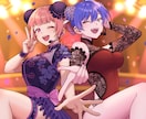 歌ってみた・配信・動画等◆サムネイラスト描きます 歌ってみた・楽曲・各種動画に合わせたイラストを描きます！ イメージ2