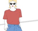写真を元に、カラフルなおしゃれイラスト描きます ロゴ、ファッション、美容、化粧品向けイラスト イメージ2