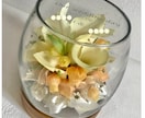 プロポーズの花束・結婚式ブーケ　記念の花を残します 【ポットグラス】 特別な日の花を立体的に保存　ドライ加工 イメージ4